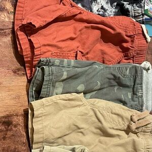 Wonder Nation Kids Shorts Set - Red, Green, Tan